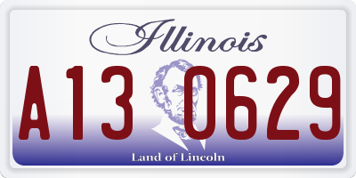 IL license plate A130629