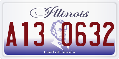 IL license plate A130632