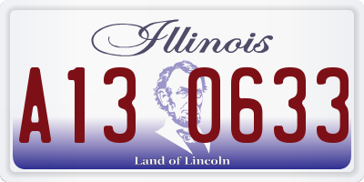 IL license plate A130633