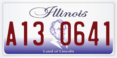 IL license plate A130641