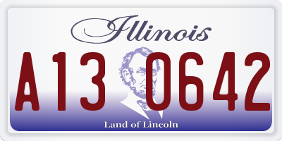 IL license plate A130642