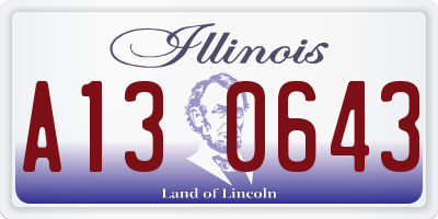 IL license plate A130643