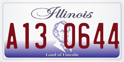 IL license plate A130644
