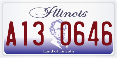 IL license plate A130646
