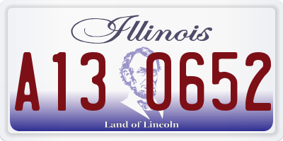 IL license plate A130652