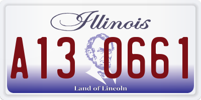 IL license plate A130661
