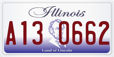 IL license plate A130662