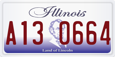IL license plate A130664