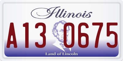 IL license plate A130675