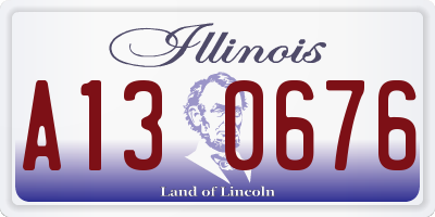 IL license plate A130676