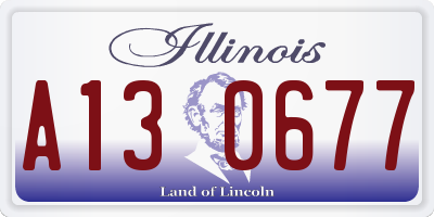 IL license plate A130677