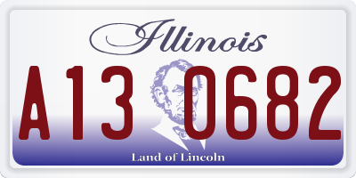 IL license plate A130682
