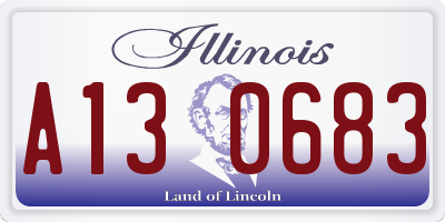 IL license plate A130683