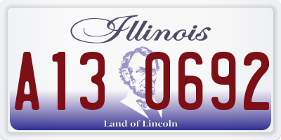 IL license plate A130692