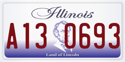 IL license plate A130693