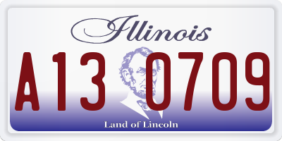 IL license plate A130709