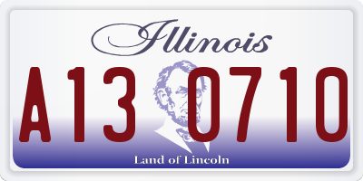 IL license plate A130710
