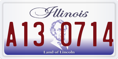 IL license plate A130714