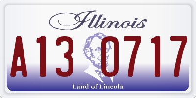 IL license plate A130717