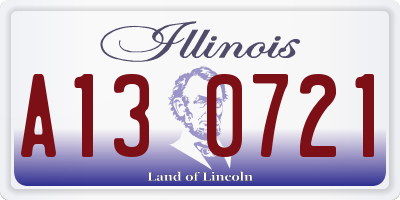 IL license plate A130721