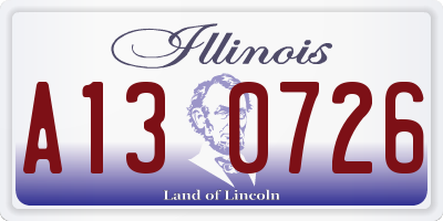 IL license plate A130726