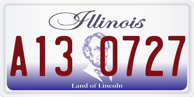 IL license plate A130727
