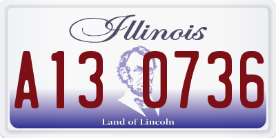 IL license plate A130736