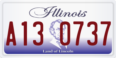IL license plate A130737