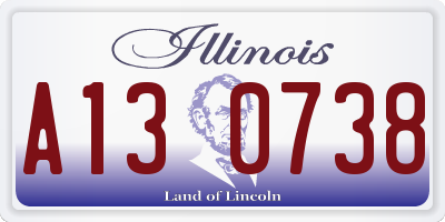 IL license plate A130738