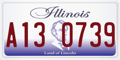 IL license plate A130739