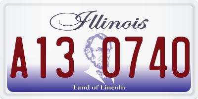 IL license plate A130740