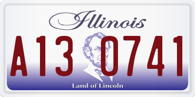 IL license plate A130741