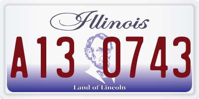 IL license plate A130743