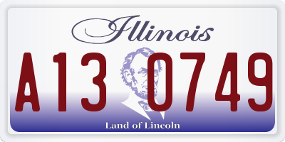 IL license plate A130749