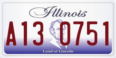 IL license plate A130751