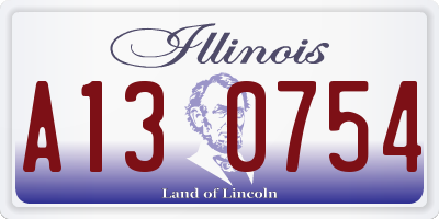 IL license plate A130754