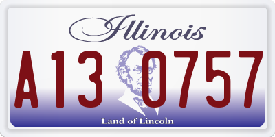 IL license plate A130757