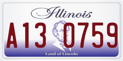 IL license plate A130759