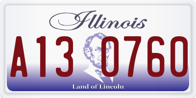IL license plate A130760