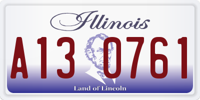 IL license plate A130761