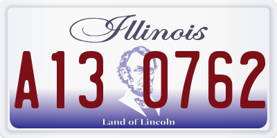 IL license plate A130762