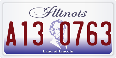 IL license plate A130763