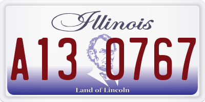 IL license plate A130767