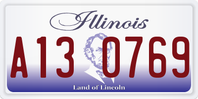 IL license plate A130769