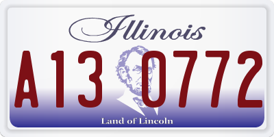 IL license plate A130772