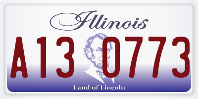 IL license plate A130773