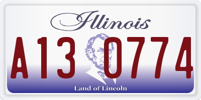 IL license plate A130774