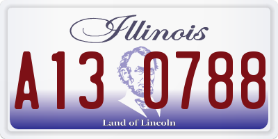 IL license plate A130788