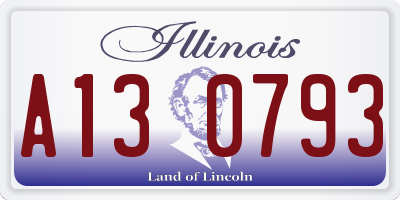 IL license plate A130793