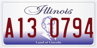 IL license plate A130794